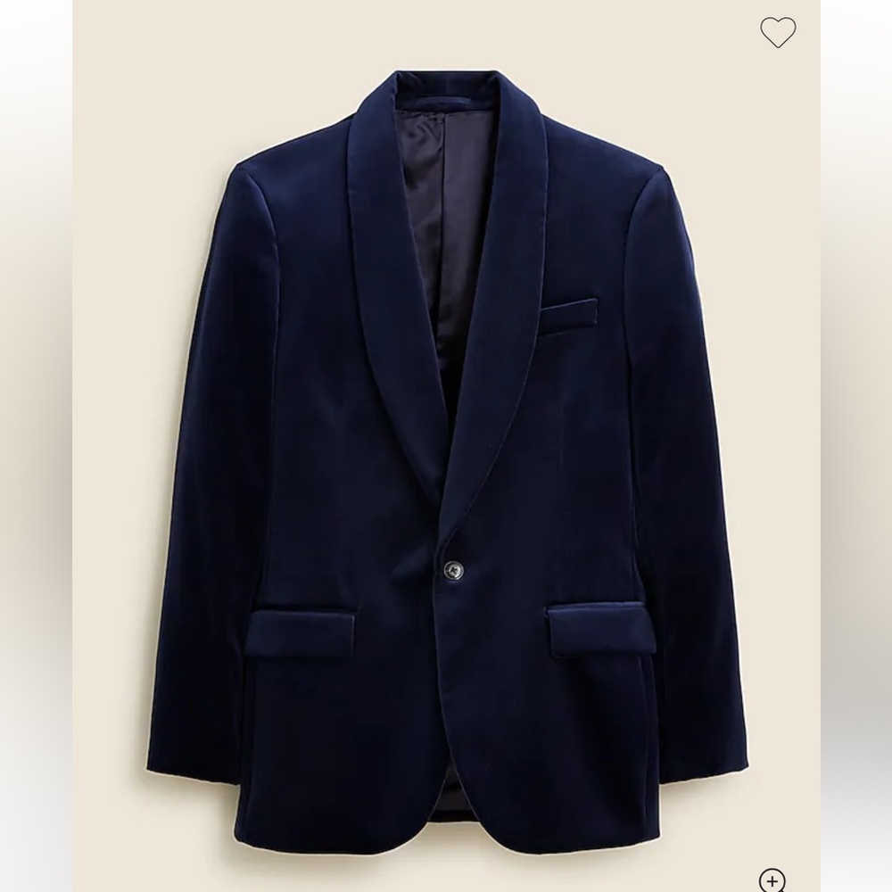 J. CREW Ludlow Atlantic Navy Slim Shawl Collar Blazer 39R Brand New with Tags